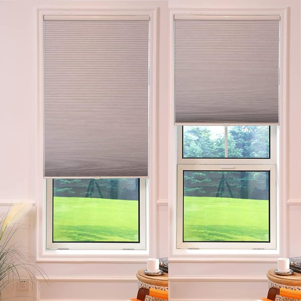 BlinDecor 100% Blackout Cellular Shades Easy Lift Easy Clean Cordless Blinds for
